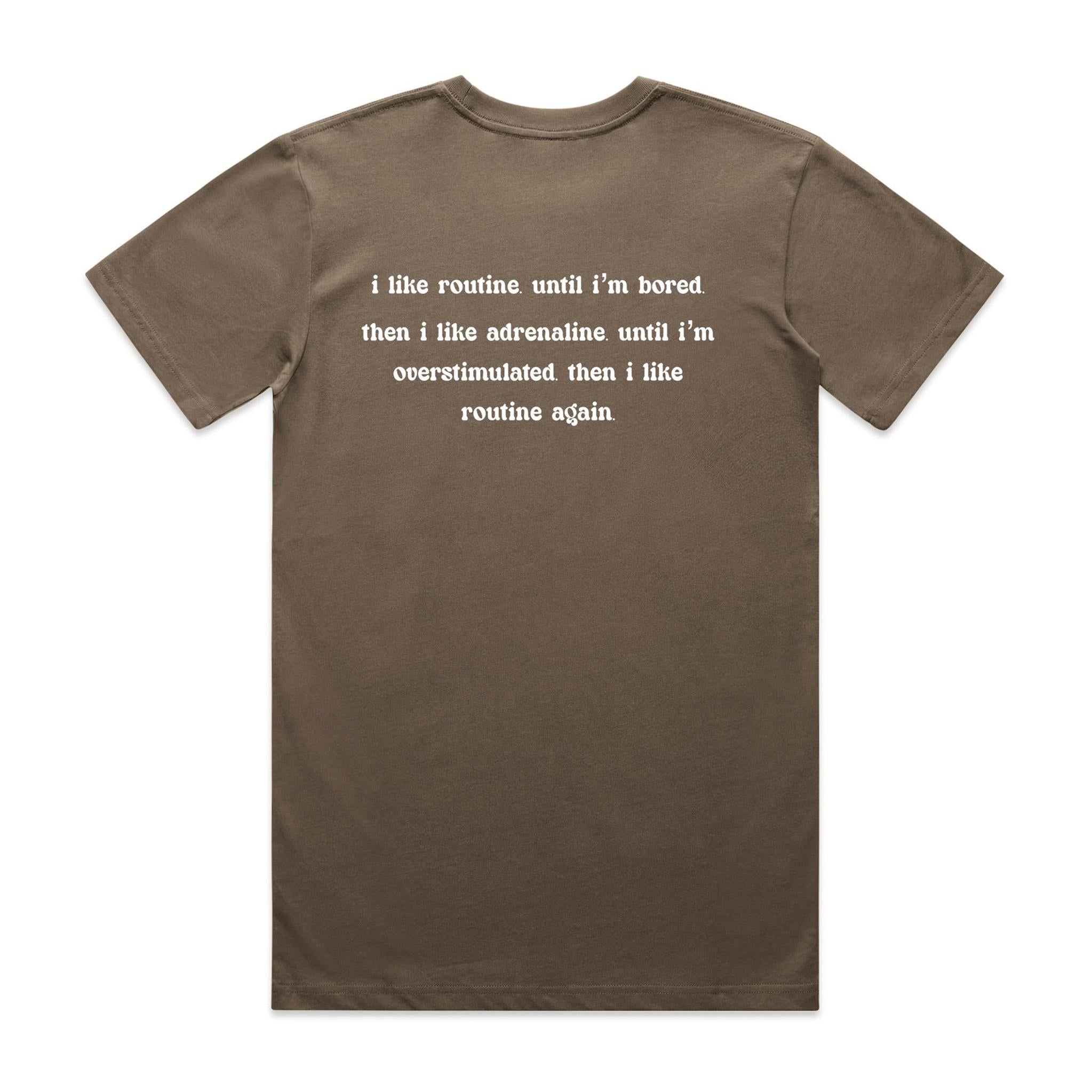 The Personality Loop Tee (100% Organic Cotton) Dark Colour