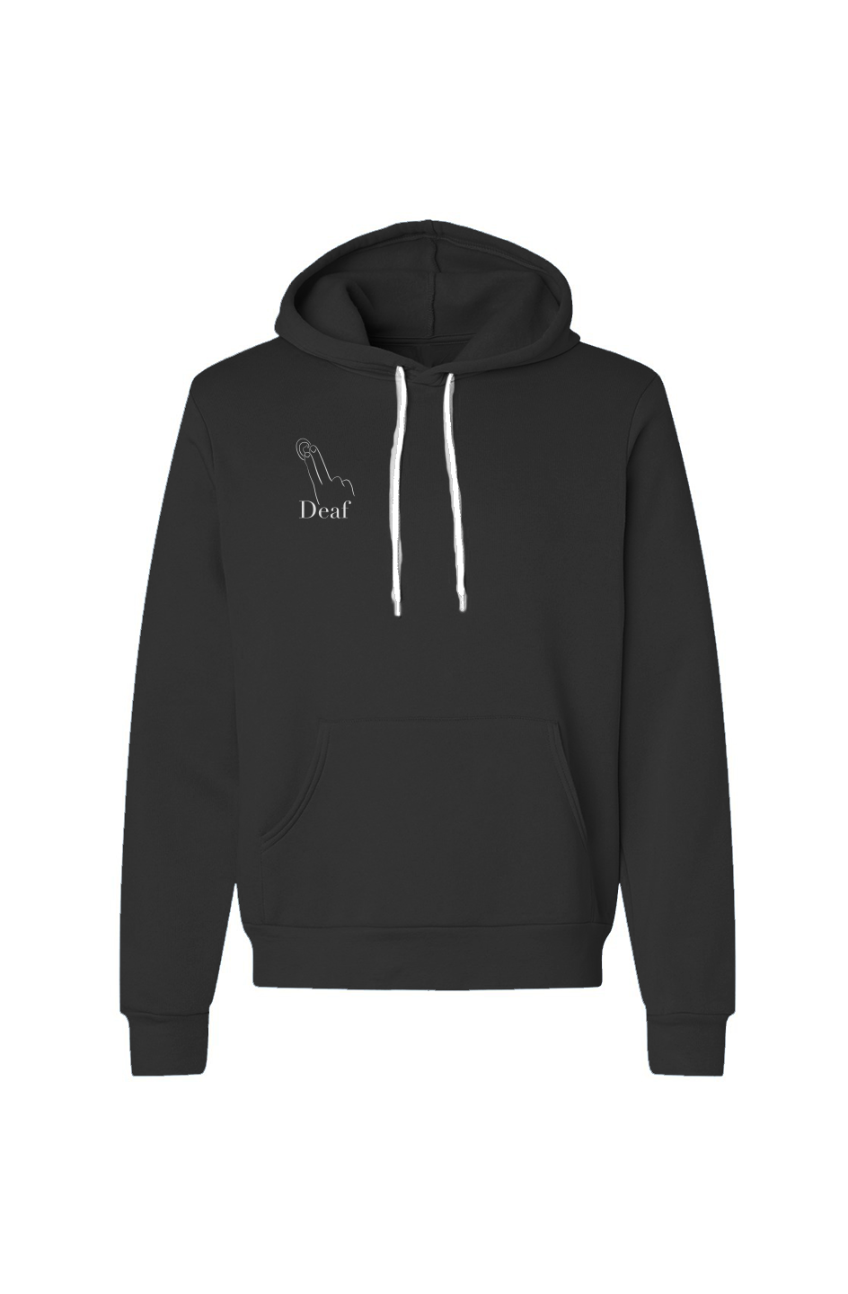 Embroidered "Deaf" Unisex Pullover Hoodie